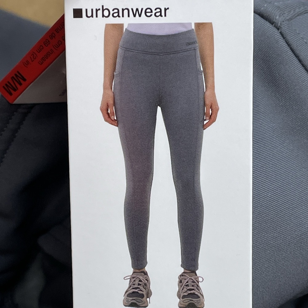 Bench Women's M Lined Leggings Gray Recycled Polyester H0363